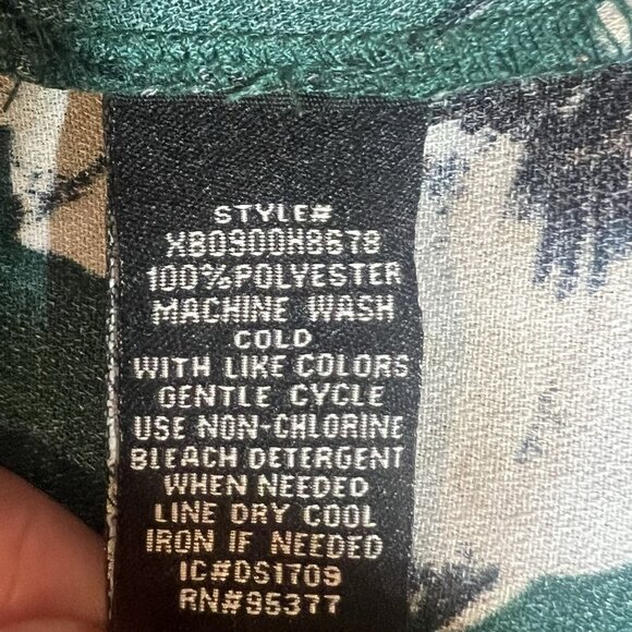 Sanctuary Anthropologie Women Top Small Size Green Floral Long Bell Sleeve - Picture 6 of 9